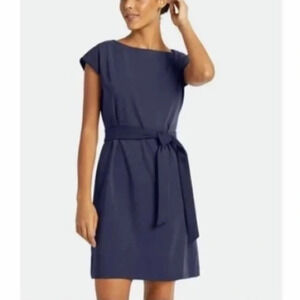Of/Mercer Riverside Belted short sleeve Dress Navy Blue 1X plus 33617
